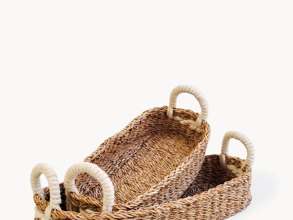 Savar Bread Basket with White Handle-0