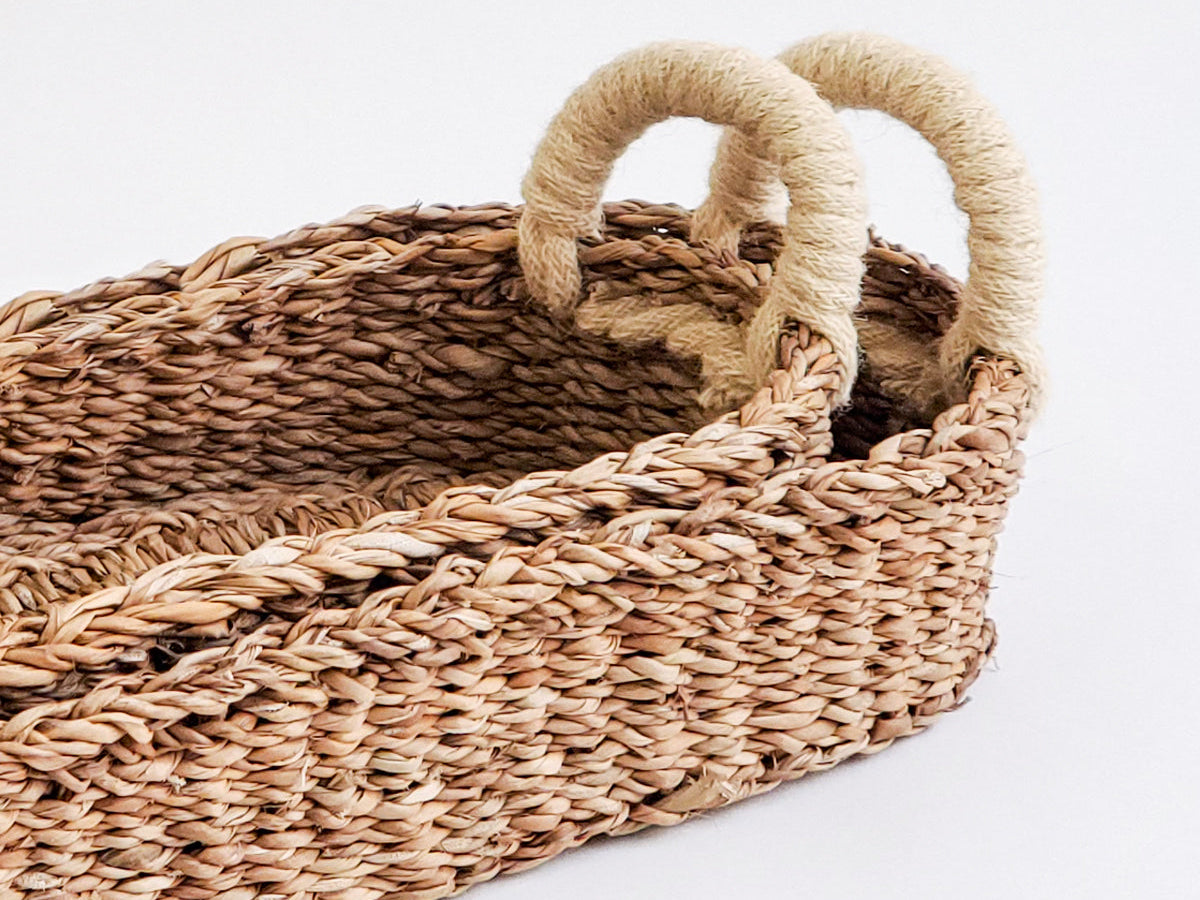 Savar Bread Basket with White Handle-6