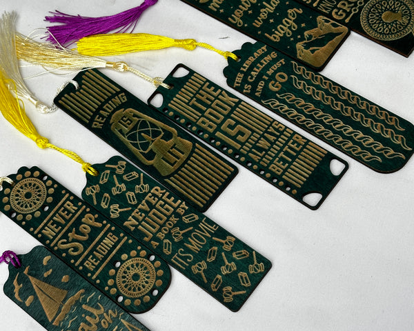 Laser cut wooden Bookmark