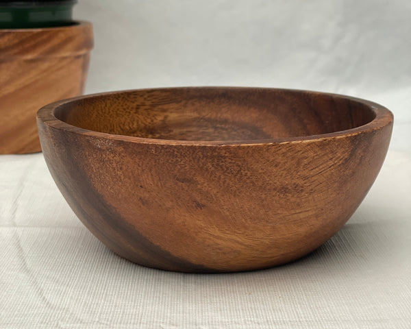 Acacia Wood Salad Bowl Set- (6 in. x 2.25 in.)