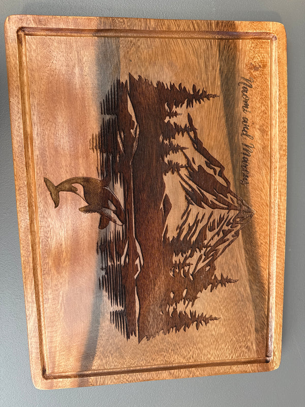 Acacia Wood Cutting Board and Serving Board