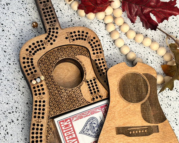 Guitar Shaped Cribbage Board