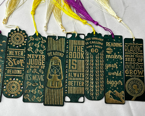 Laser cut wooden Bookmark