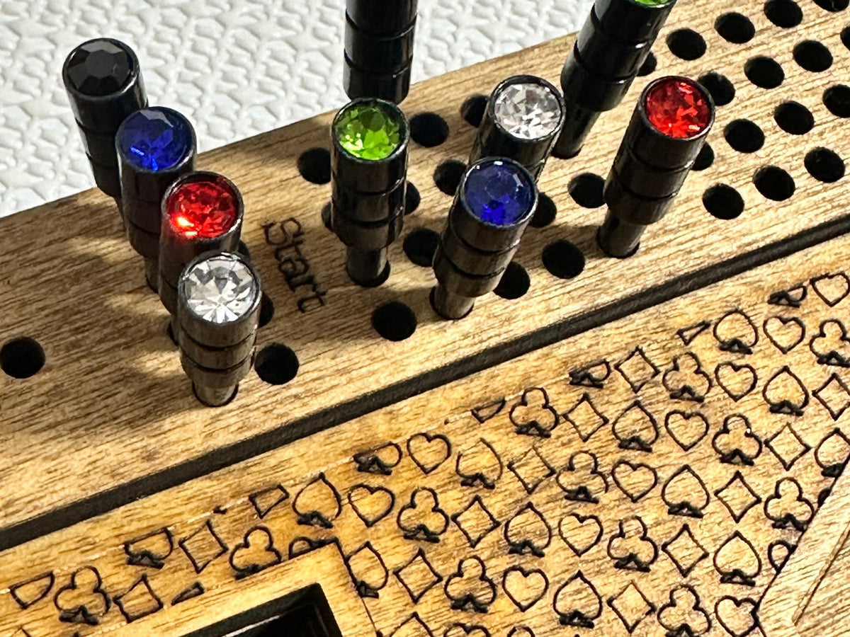 Black Metal Pegs with Crystal