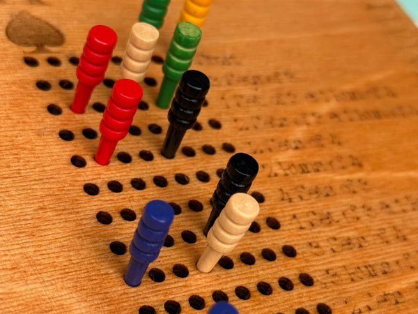 Wood Cribbage Pegs – Colourful Wooden Pegs for Standard Cribbage Boards