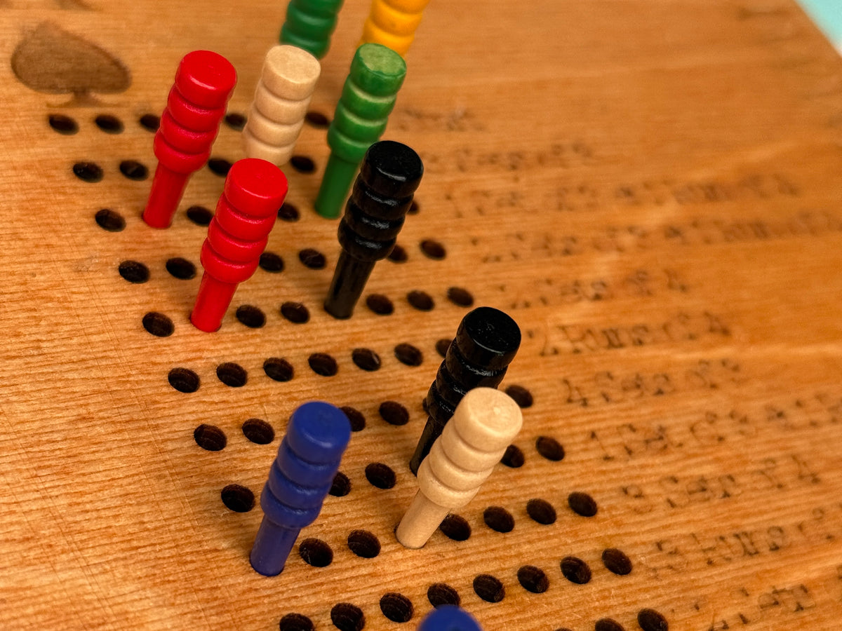 Wood Cribbage Pegs – Colourful Wooden Pegs for Standard Cribbage Boards