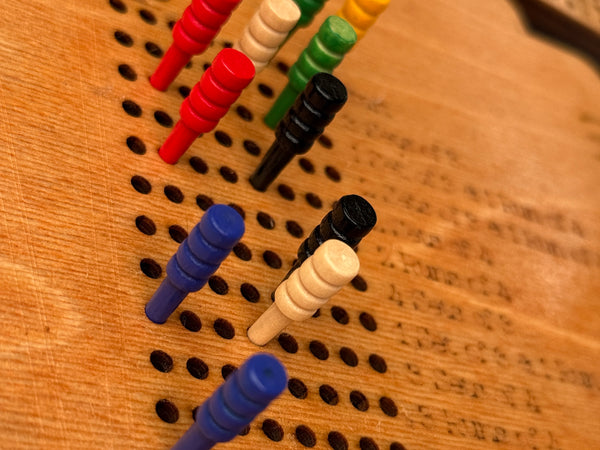 Wood Cribbage Pegs – Colourful Wooden Pegs for Standard Cribbage Boards