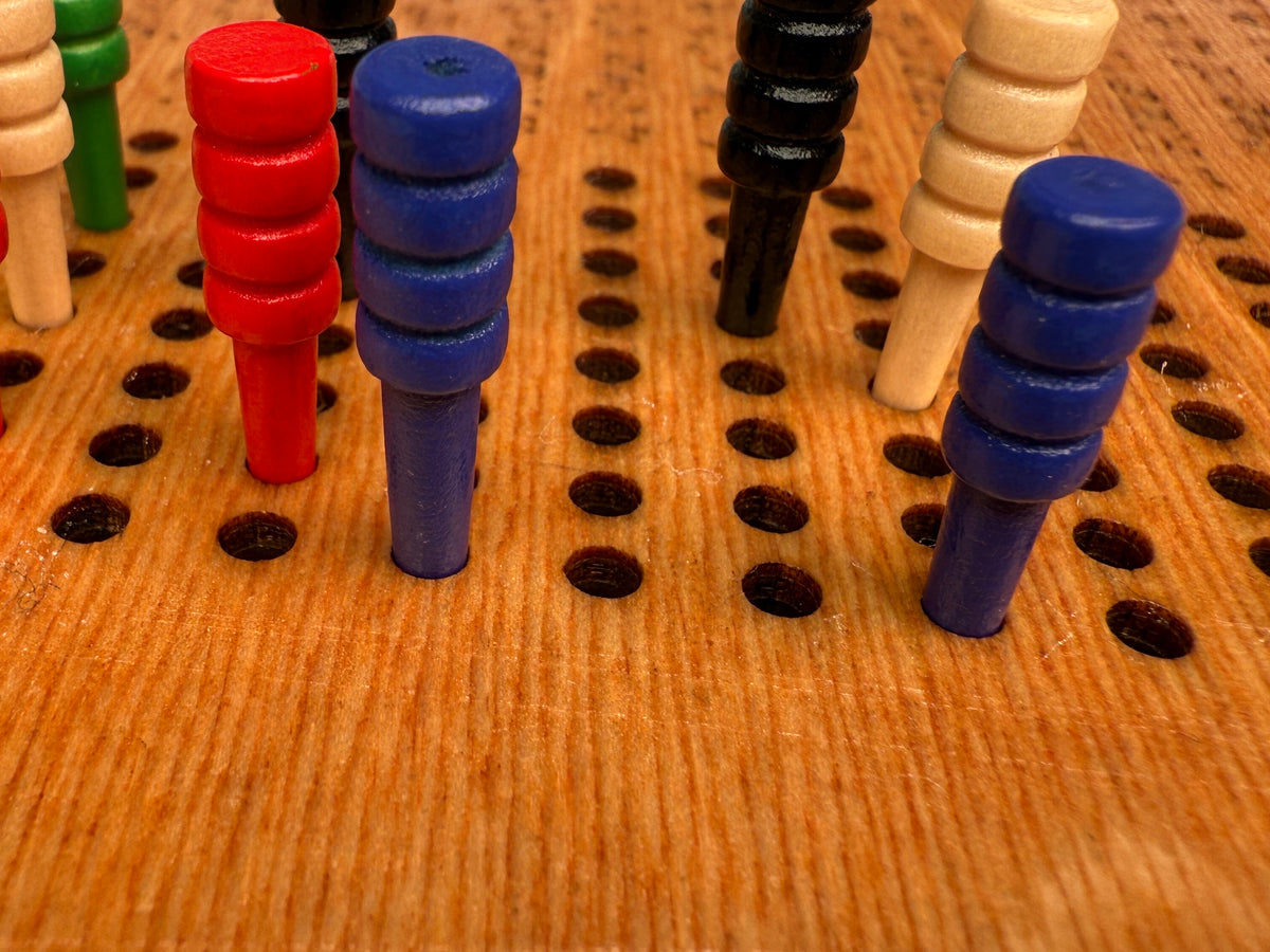 Wood Cribbage Pegs – Colourful Wooden Pegs for Standard Cribbage Boards