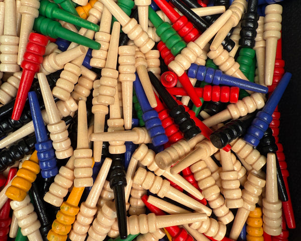 Wood Cribbage Pegs – Colourful Wooden Pegs for Standard Cribbage Boards