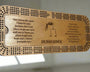 large cribbage board -maple stain with engraving