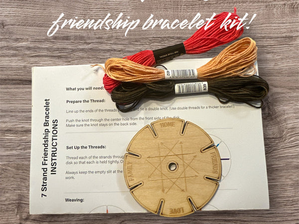 DIY Friendship Bracelet Kit – Complete Craft Set with Template, Instructions, and Colorful Embroidery Strands