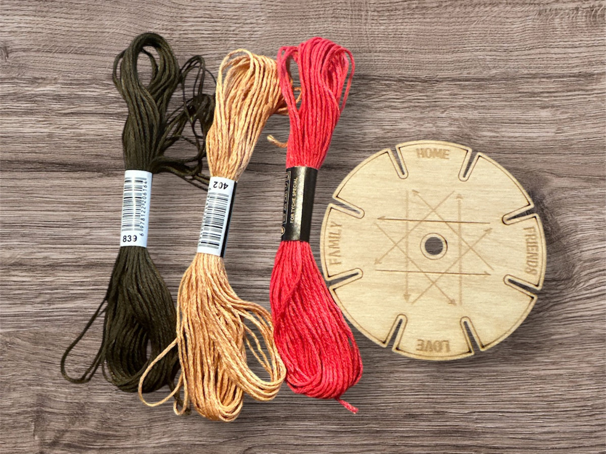 DIY Friendship Bracelet Kit – Complete Craft Set with Template, Instructions, and Colorful Embroidery Strands