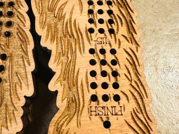 Sasquatch 3 player Cribbage Board,Approximately 12 in. tall
