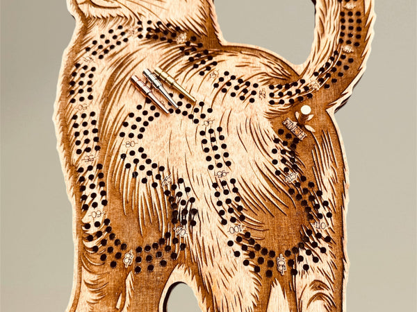 Cat Cribbage Board