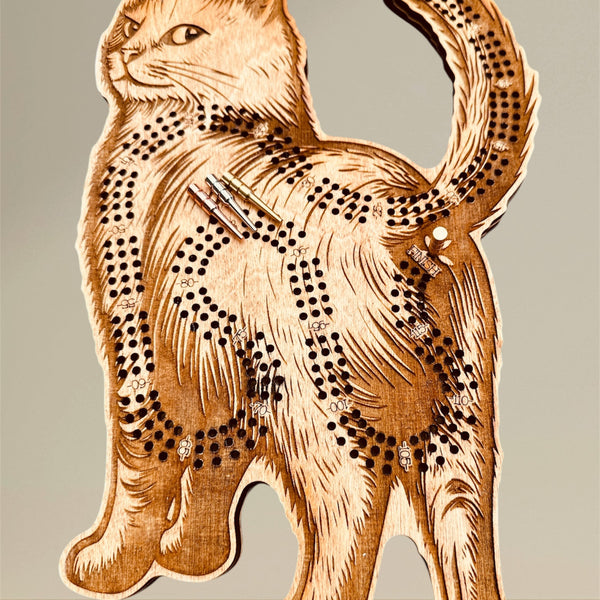 Cat Cribbage Board