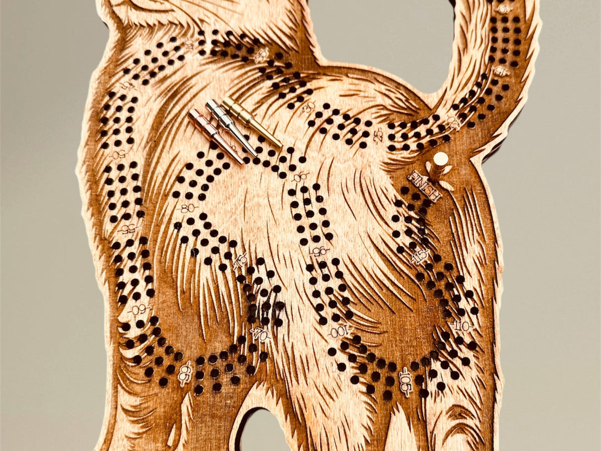 Cat Cribbage Board