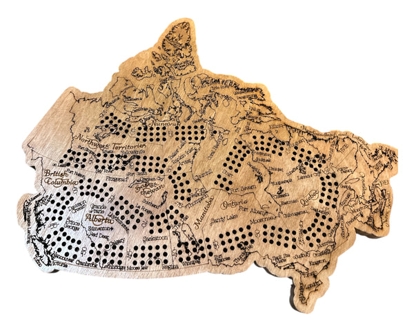 Canada Map Cribbage Board