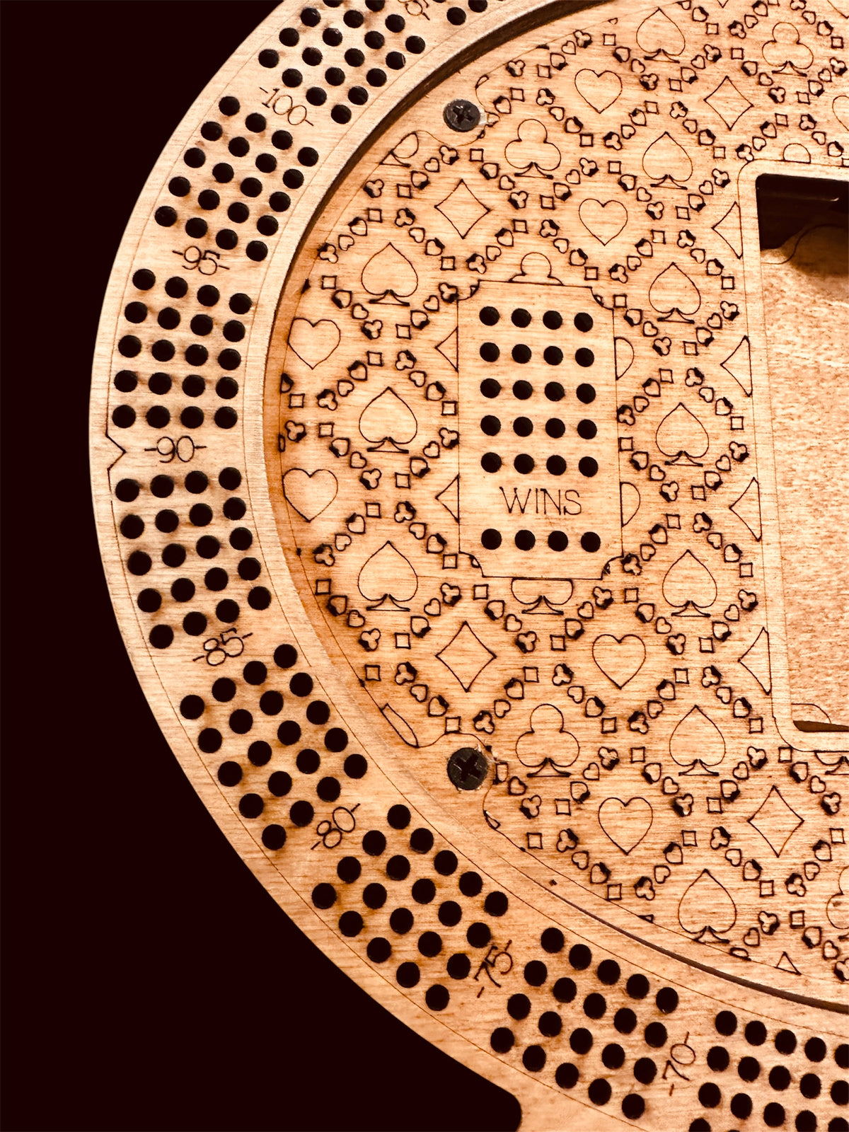 Personalized 4-Track Wooden Cribbage Board – Handcrafted, Custom Engraved & Stand-Up Display