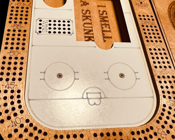 Personalized Hockey Rink Cribbage Board