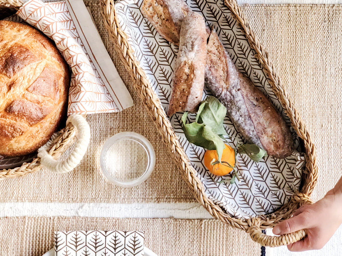 Savar Bread Basket with Natural Handle-1