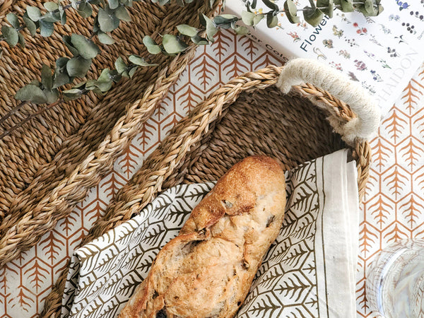 Savar Bread Basket with White Handle-3