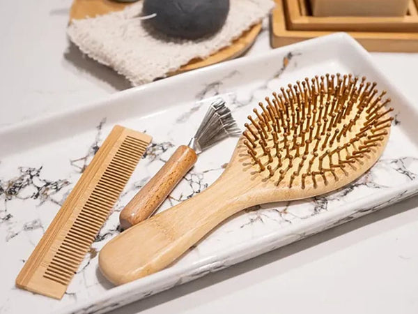Bamboo Hair Brush Set-4