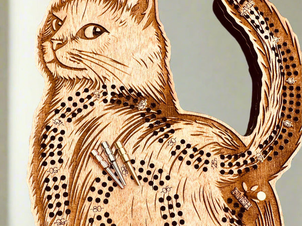 Cat Cribbage Board