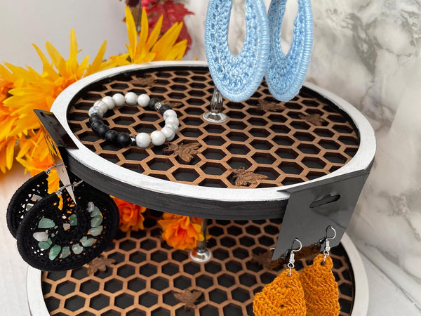 Honeycomb Three Tiered Tray Decor