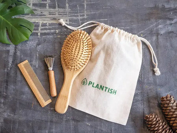 Bamboo Hair Brush Set-0