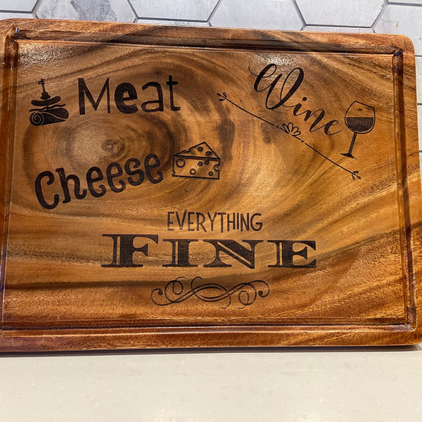 Acacia Wood Cutting Board and Serving Board