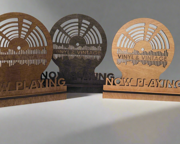 vinyl record stand-maple,black,espresso stained wood