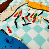 assorted colour wood pegs