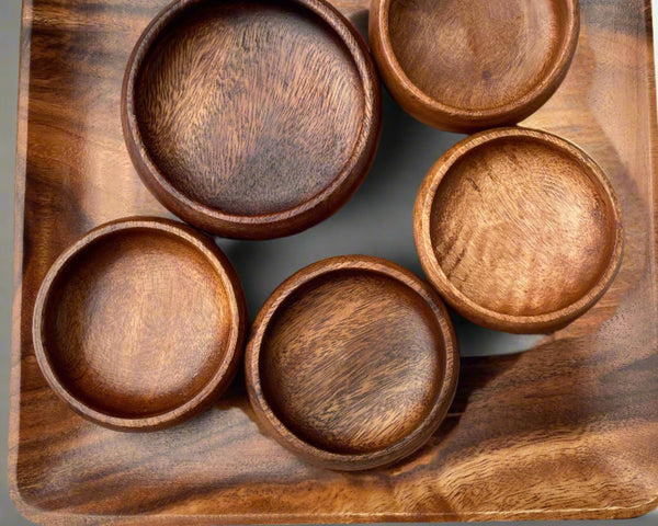 Acacia  Wood Serving  Plate  Set