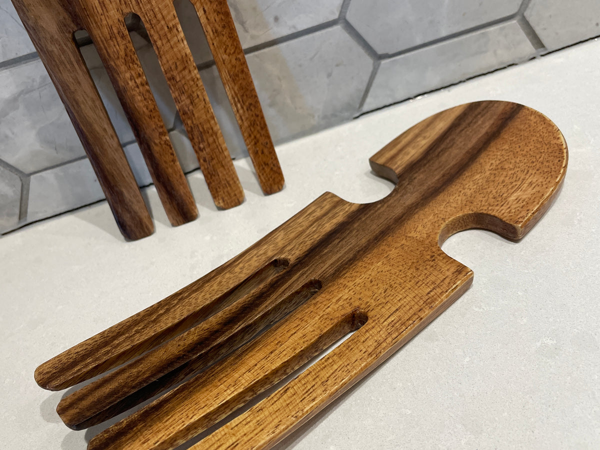 Acacia Wood Salad Hands