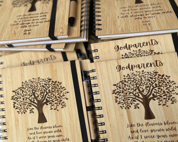 Personalized Bamboo Journals ,Bamboo Notebook,Laser Engraved