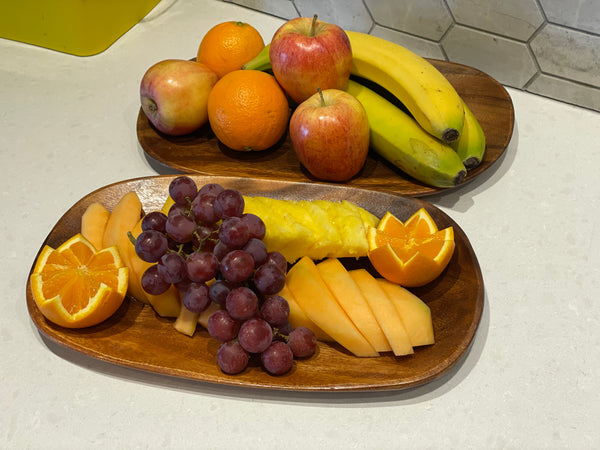 Acacia Wood Oval Plate, 13 in. long x 8 in. wide,Serving Platter