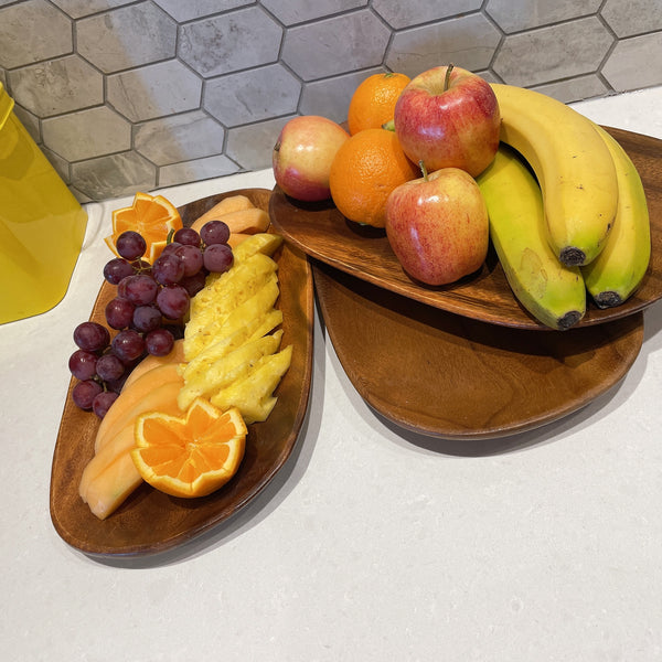 acacia wood oval serving Plate