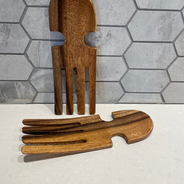 Acacia Wood Salad Hands
