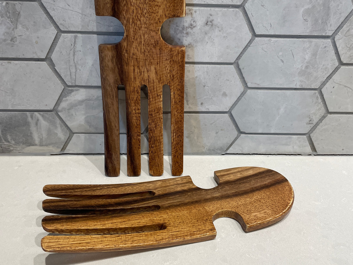 Acacia Wood Salad Hands