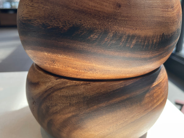 Set of Acacia Wood  Calabash Salad Bowl ( 6 in.x 3 in.)
