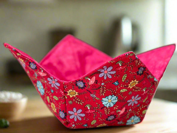 spring leaves bowl cozy