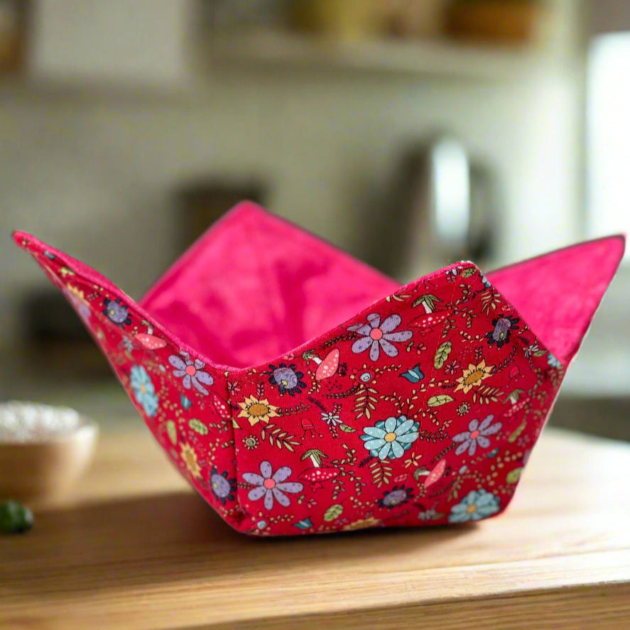 spring leaves bowl cozy