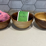 Set of Handmade Wooden  Mini bowls , Artisan acacia wood small bowl set