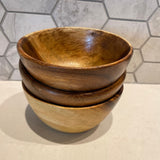 Set of Handmade Wooden  Mini bowls , Artisan acacia wood small bowl set
