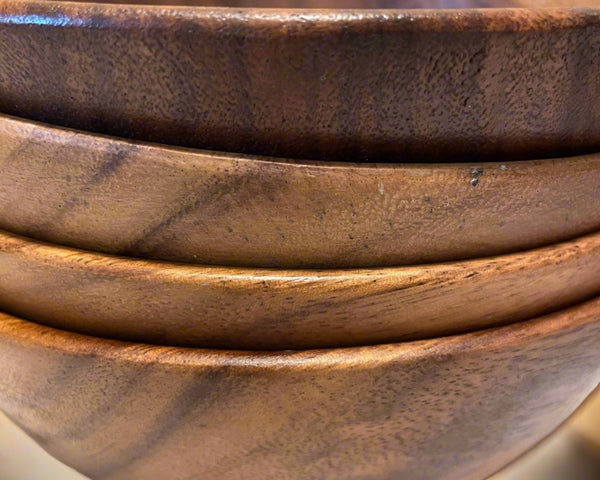 Acacia Wood Ramen Bowl,Large Salad Bowl, 8 in.x 3 in.