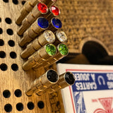 Crystal Metal Pegs for Cribbbage Board