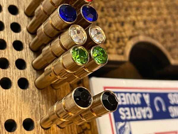 Crystal Metal Pegs for Cribbbage Board