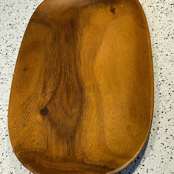 Acacia Wood Oval Plate, 13 in. long x 8 in. wide,Serving Plate