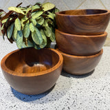Set of Acacia Wood Salad Bowl,Pasta Bowl, Soup Bowl,Personal size, Ramen Bowl, 6 in. x 3 in.