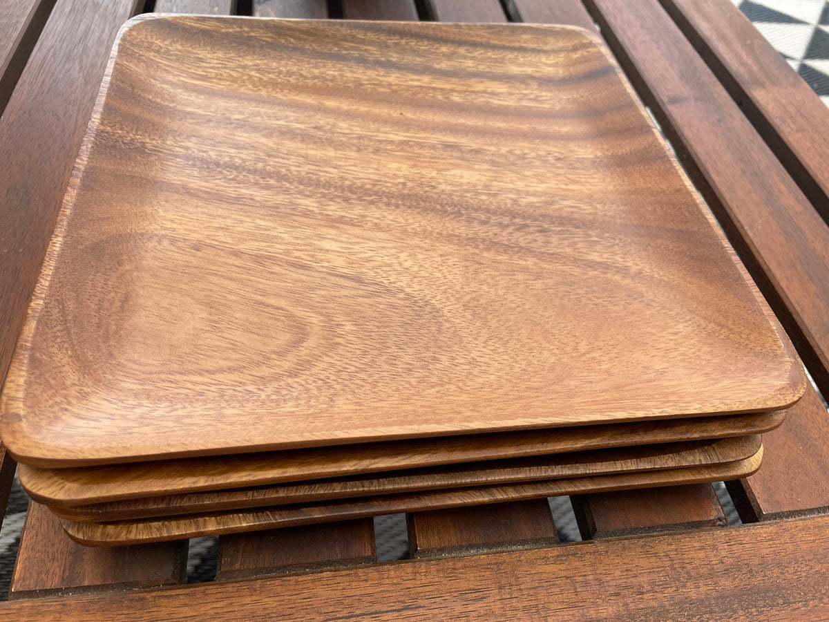Square Acacia Wooden Plates